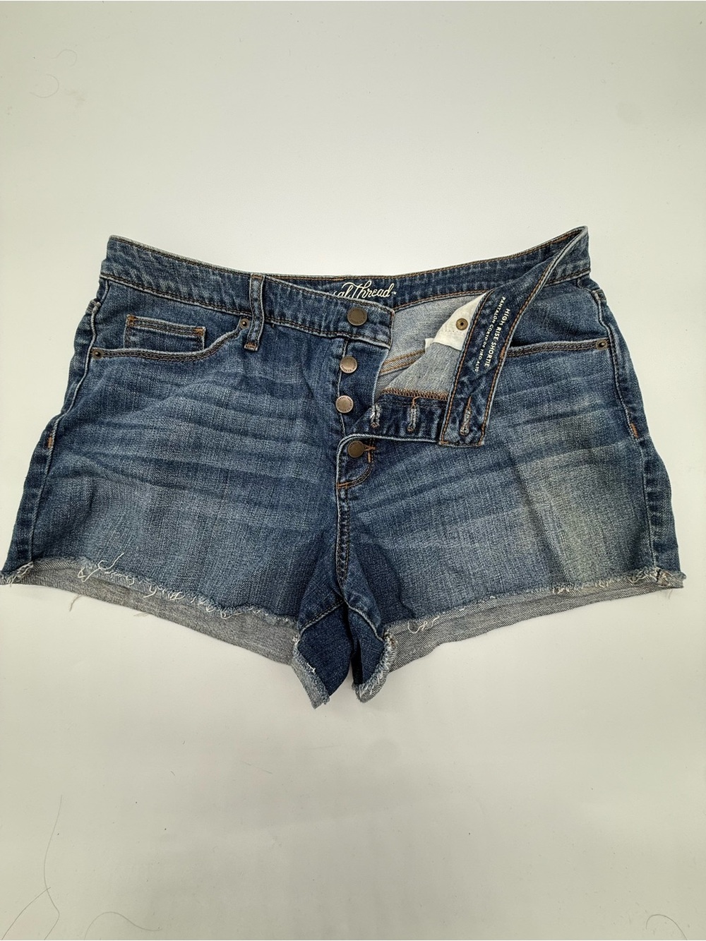Universal Thread Dark Blue Distressed Denim Cutoff Shorts